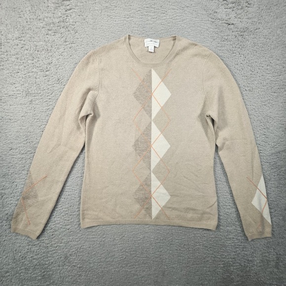 Charter Club Argyle Sweater Womens S 2 Ply 100% Cashmere Heritage Luxury Preppy - Picture 1 of 11